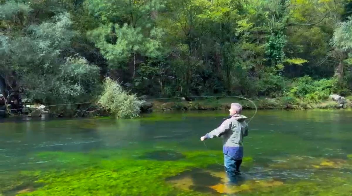 Fly fishing water in North Macedonia